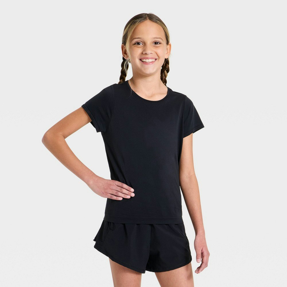 All In Motion Girls' Seamless Active T-Shirt: $15 All In Motion Girls' Seamless Active T-Shirt: $15