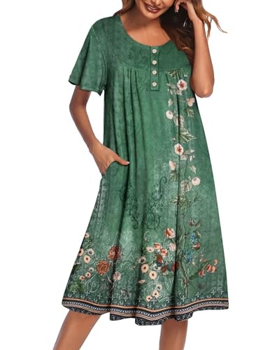 Ekouaer Women's Short Sleeve House Dress: $16.99