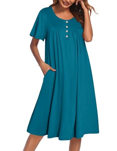 Ekouaer Women's Short Sleeve House Dress: $16.13