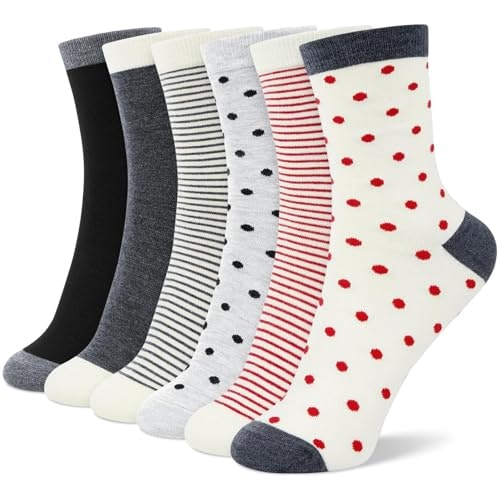 Socksfad Women's Crew Socks 6-Pack: $9.98