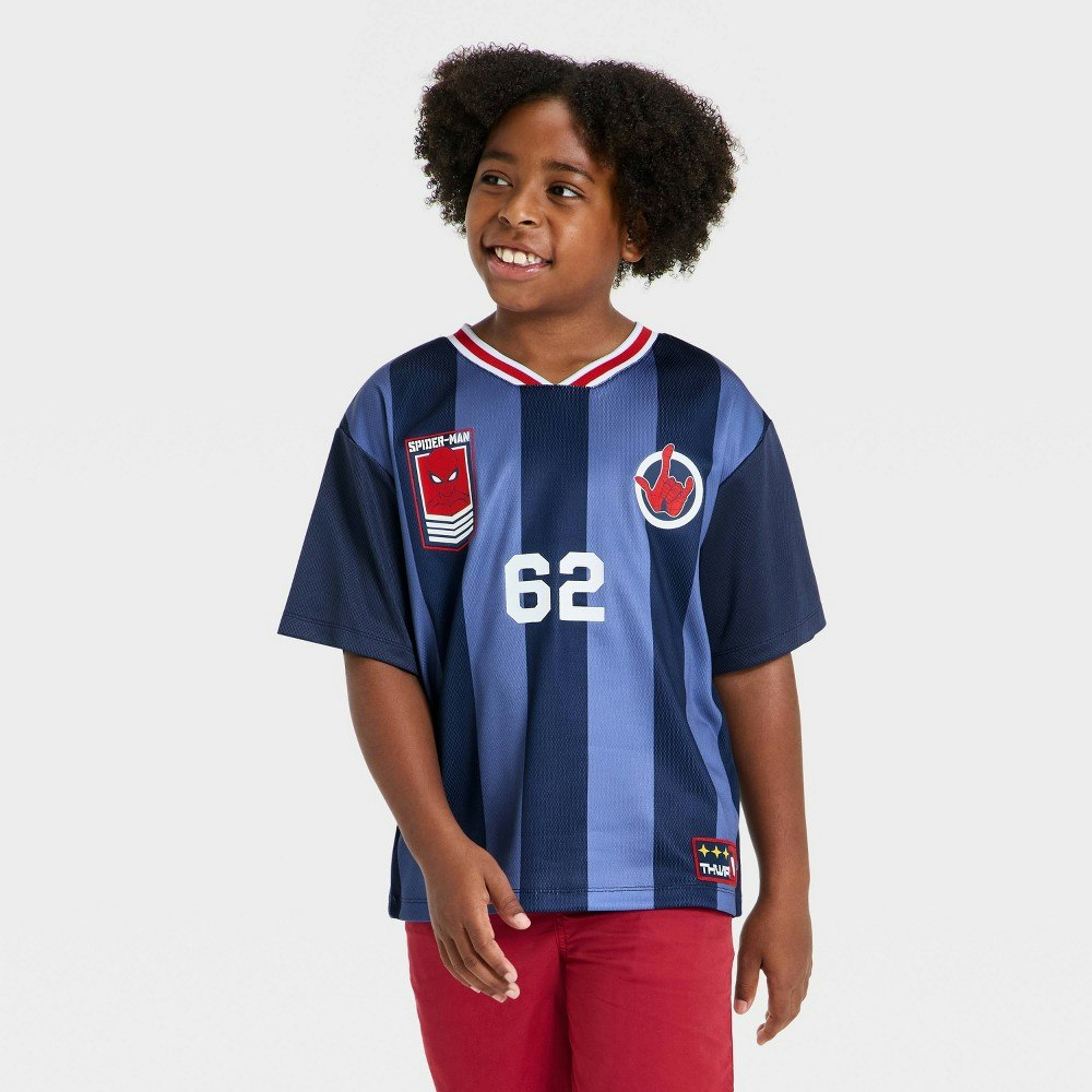 Boys' Marvel Spider-Man Short Sleeve Soccer Jersey: $15 Boys' Marvel Spider-Man Short Sleeve Soccer Jersey: $15