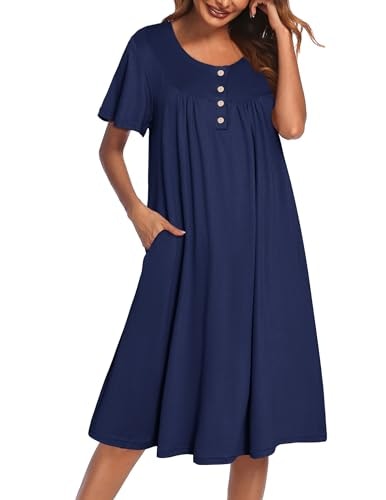 Ekouaer Women's Short Sleeve House Dress: $16.94 Ekouaer Women's Short Sleeve House Dress: $16.94
