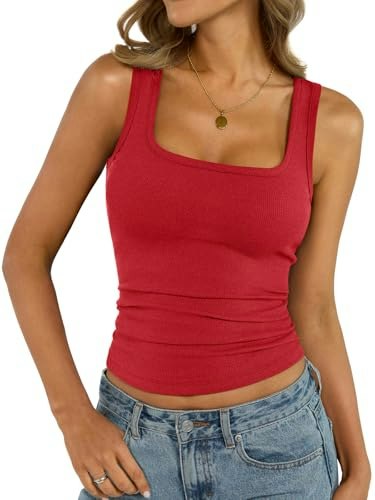 EasyGala Women's Ribbed Square Neck Tank Top: $12.74 EasyGala Women's Ribbed Square Neck Tank Top: $12.74