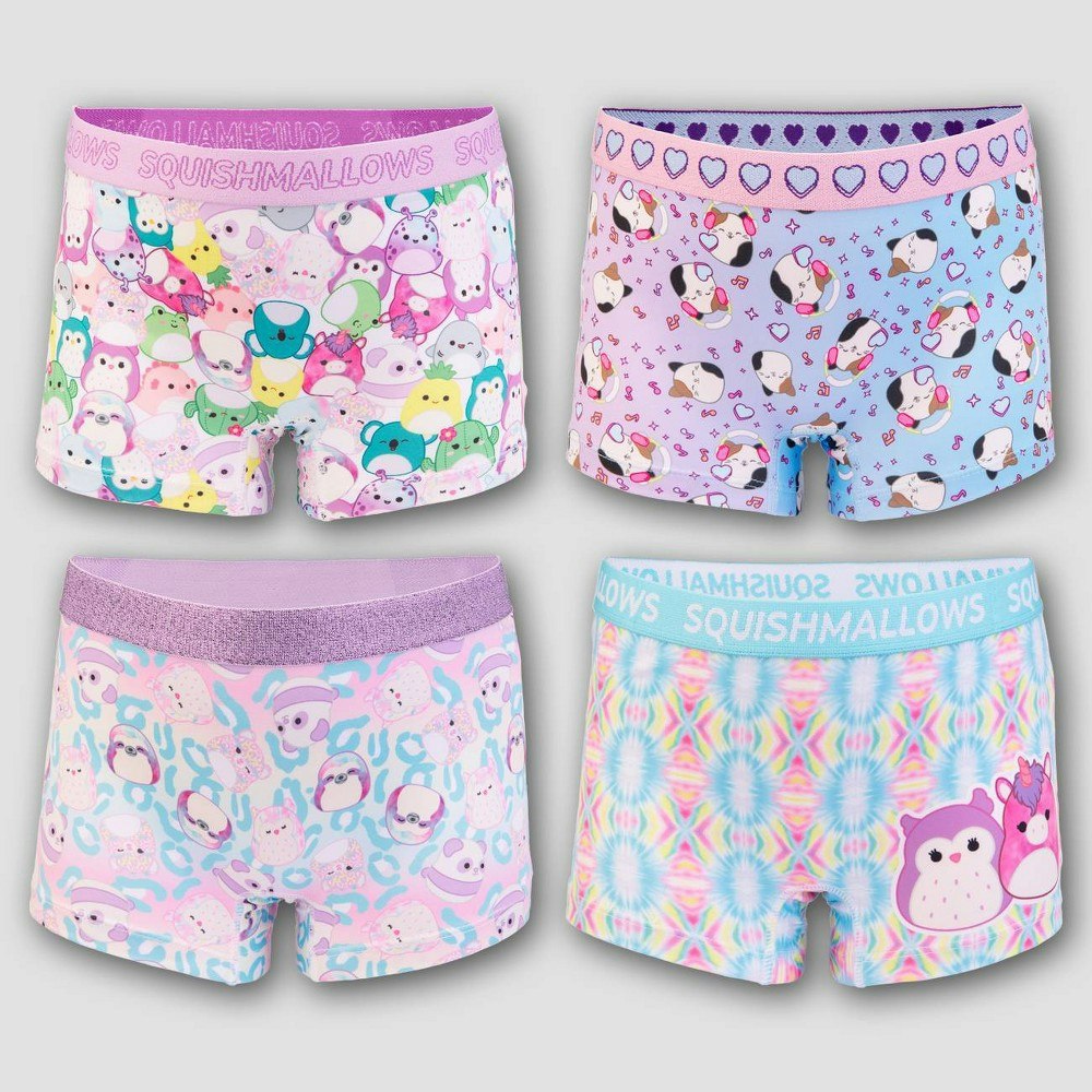 Girls' Squishmallows Boxer Briefs 4-Pack: $9.98 Girls' Squishmallows Boxer Briefs 4-Pack: $9.98
