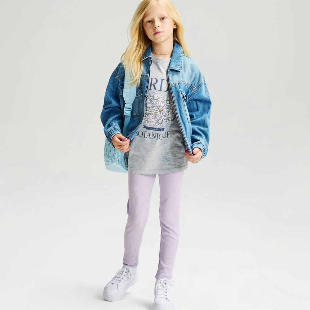 Cat & Jack Girls' Ribbed Leggings: $6 Cat & Jack Girls' Ribbed Leggings: $6