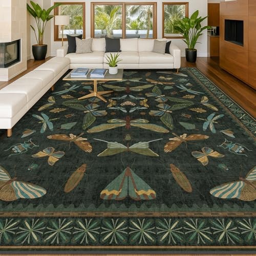 Hazo Haus 9x12 Forest Green Area Rug: $159.99