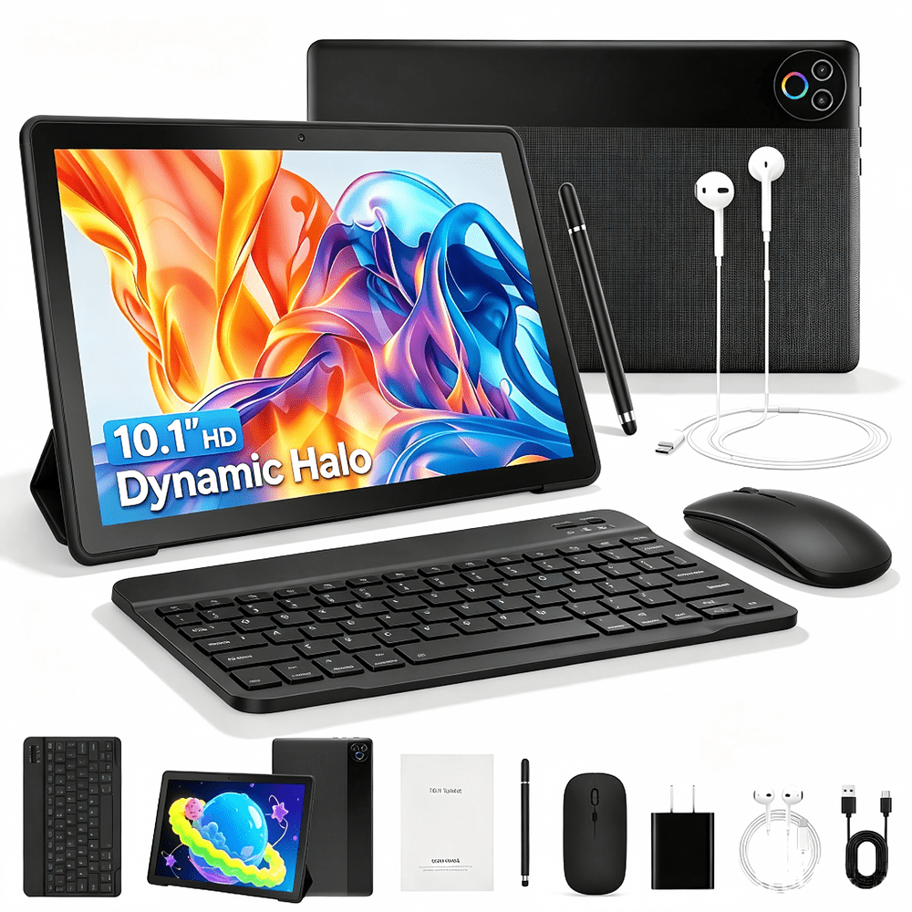 Aeezo 10.1-inch Tablet with Keyboard and Mouse 16GB RAM 32GB ROM: $85.79