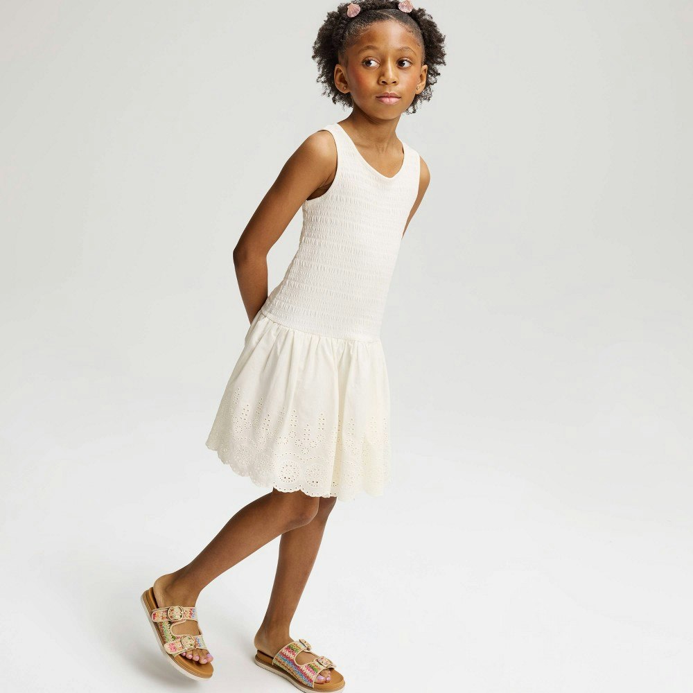 Cat & Jack Girls' Eyelet Bubble Hem Dress: $25 Cat & Jack Girls' Eyelet Bubble Hem Dress: $25