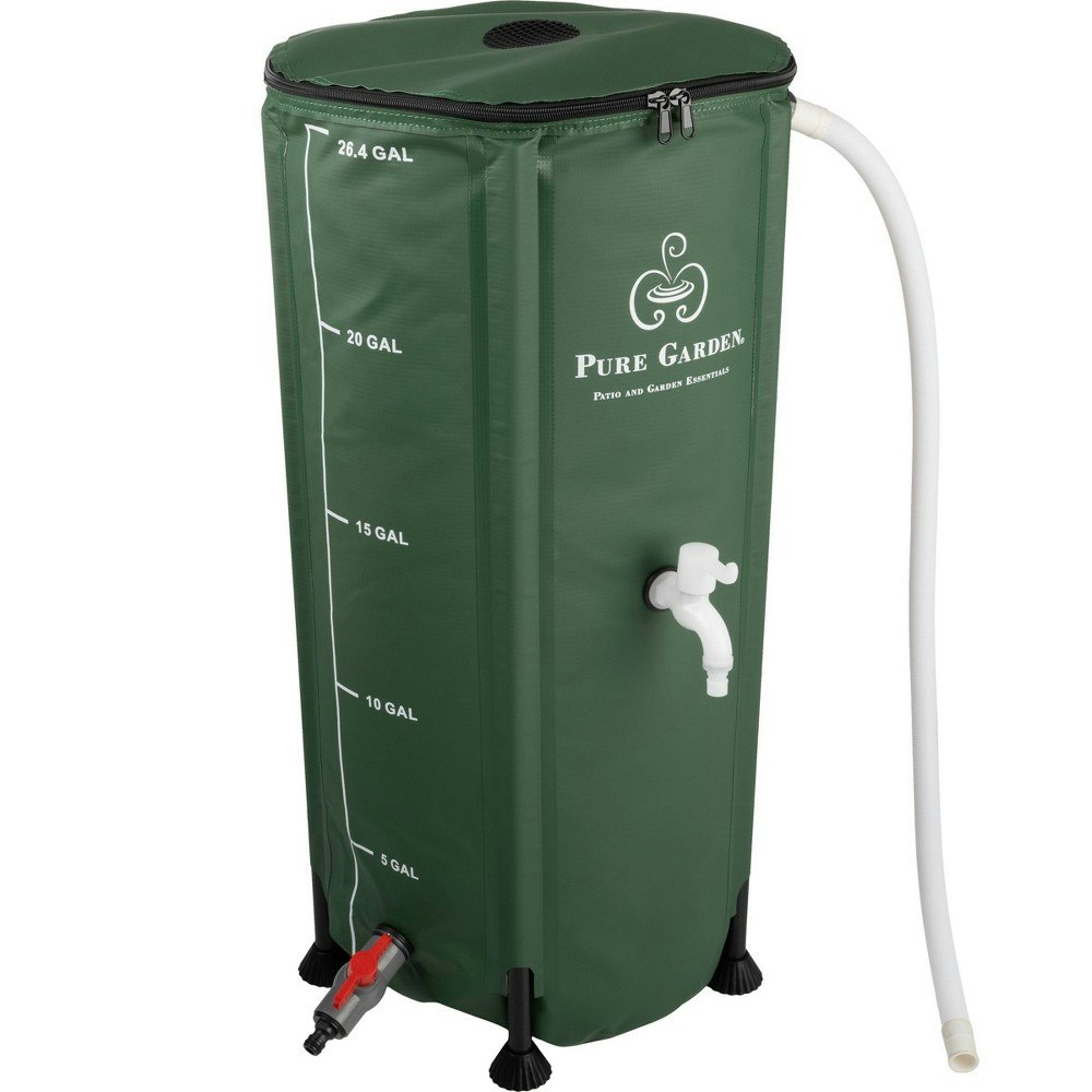 Pure Garden 26.4-Gallon Collapsible Rain Barrel: $43.99 Pure Garden 26.4-Gallon Collapsible Rain Barrel: $43.99