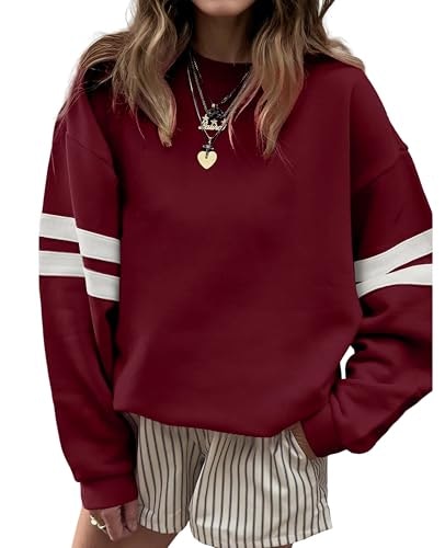 Selink Women's Varsity Striped Oversized Crewneck Pullover: $23.79 Selink Women's Varsity Striped Oversized Crewneck Pullover: $23.79