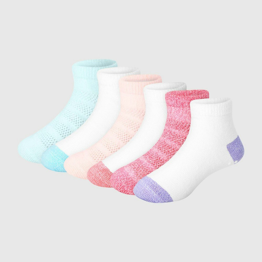 Hanes Toddler Girls' 6-Pack Pure Comfort Ankle Socks: $9.49