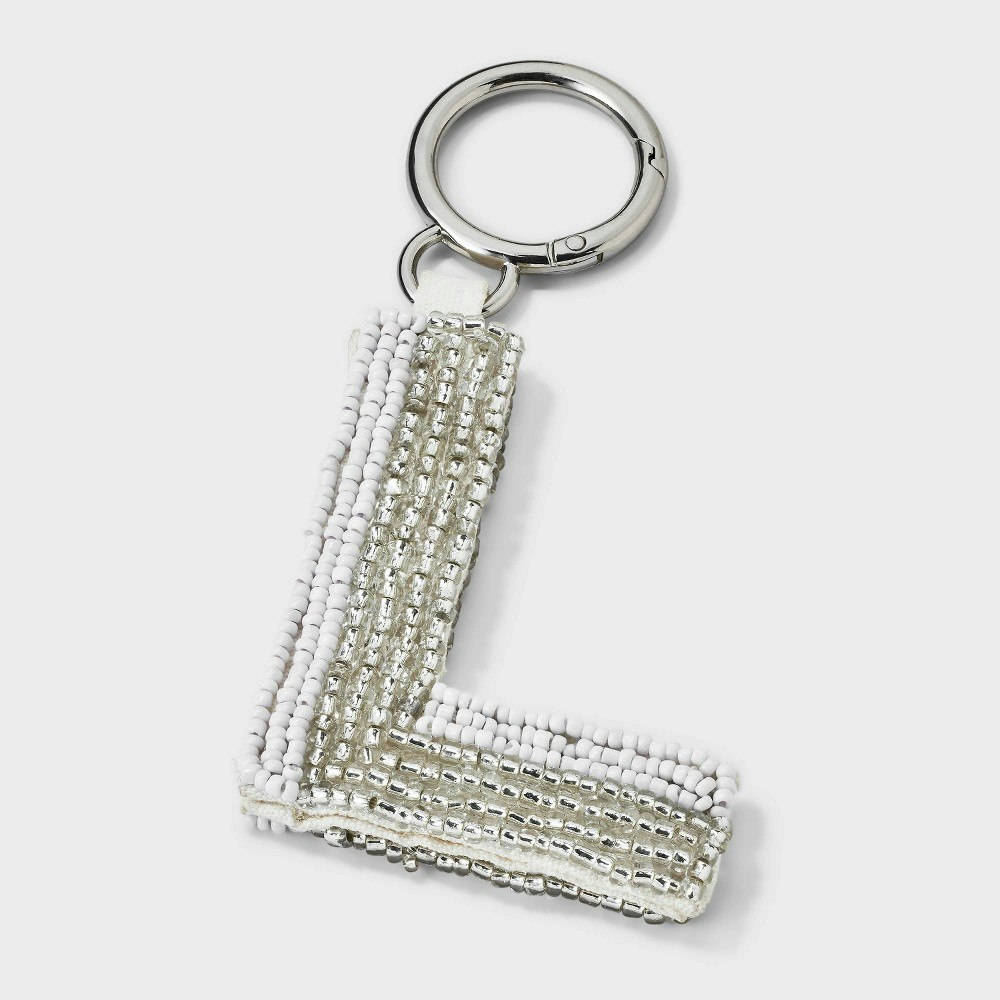 Beaded Monogram Letter L Bag Charm: $12 Beaded Monogram Letter L Bag Charm: $12