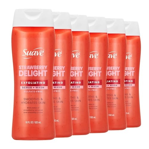 Suave Strawberry Delight Exfoliating Body Wash and Scrub 18-fl-oz 6-Pack: $21.44