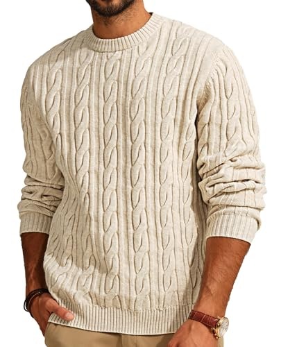 PJ Paul Jones Men's Crewneck Cable Knit Pullover: $26.99 PJ Paul Jones Men's Crewneck Cable Knit Pullover: $26.99