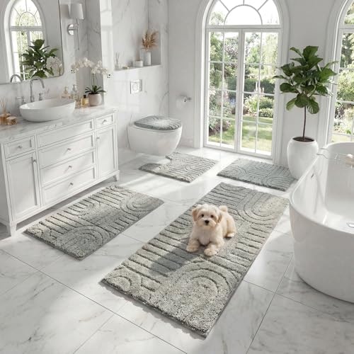 Homcomoda 5-Piece Bathroom Rug Set: $39.98