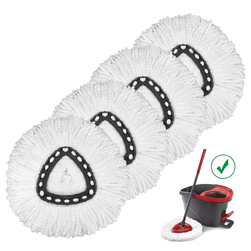 Grarend Microfiber Spin Mop Replacement Head 4-Pack: $11.69