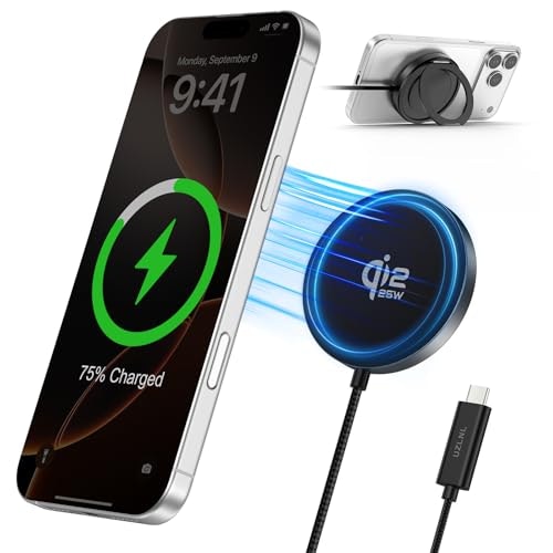 Uzlnl 25W Qi2.2 Magnetic Wireless Charger with Kickstand: $13.58