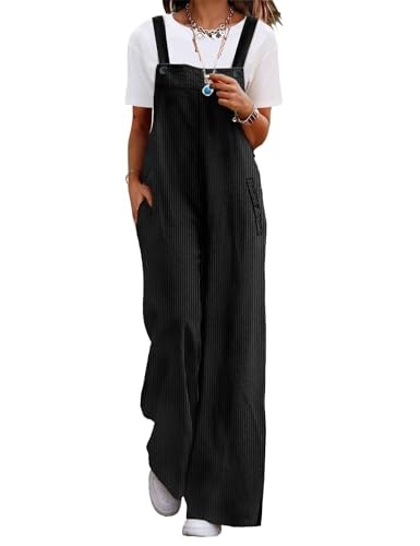 Yesno Women's Corduroy Wide-Leg Overalls: $28.04