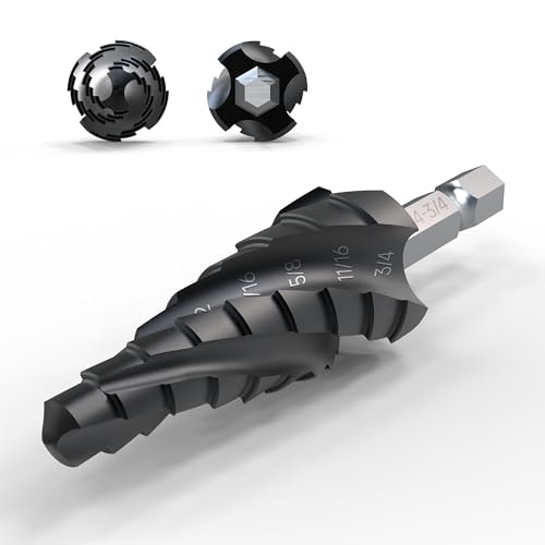 Spiral Flute Cobalt Step Drill Bit 1/4" to 3/4": $8.49 Spiral Flute Cobalt Step Drill Bit 1/4" to 3/4": $8.49
