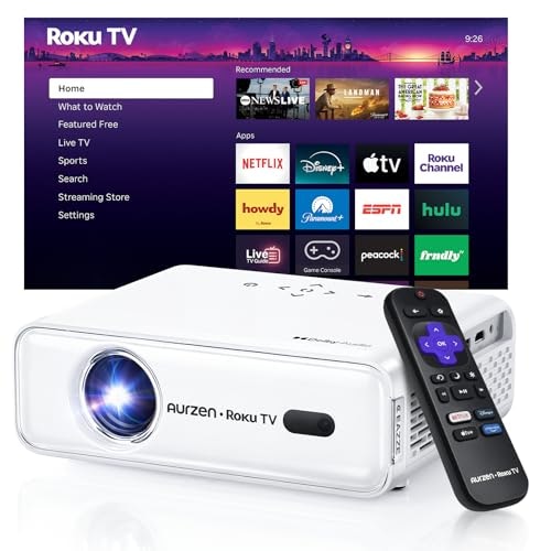 Aurzen D1R Roku Smart Portable Projector: $129.98 Aurzen D1R Roku Smart Portable Projector: $129.98