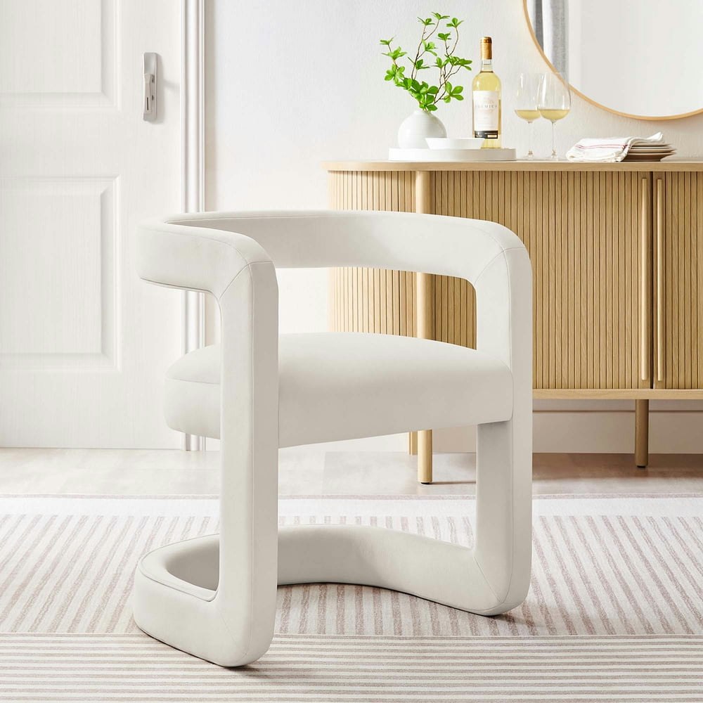 Winslow Barrel Velvet Dining Chair: $188.01 Winslow Barrel Velvet Dining Chair: $188.01