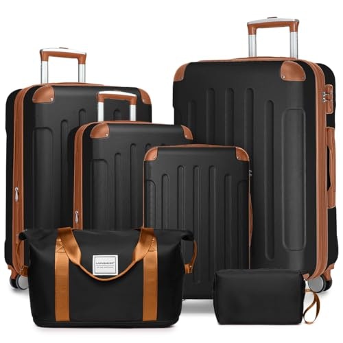 Larvender 6-Piece Expandable Luggage Set: $139.98