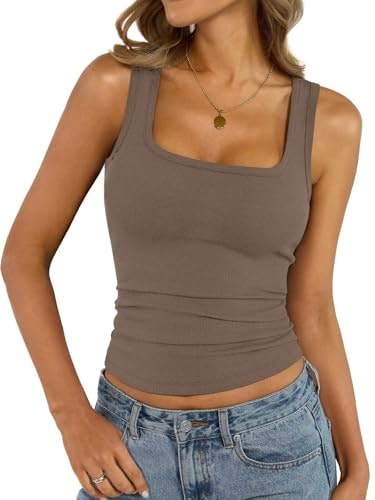 EasyGala Women's Ribbed Square Neck Tank Top: $12.74 EasyGala Women's Ribbed Square Neck Tank Top: $12.74