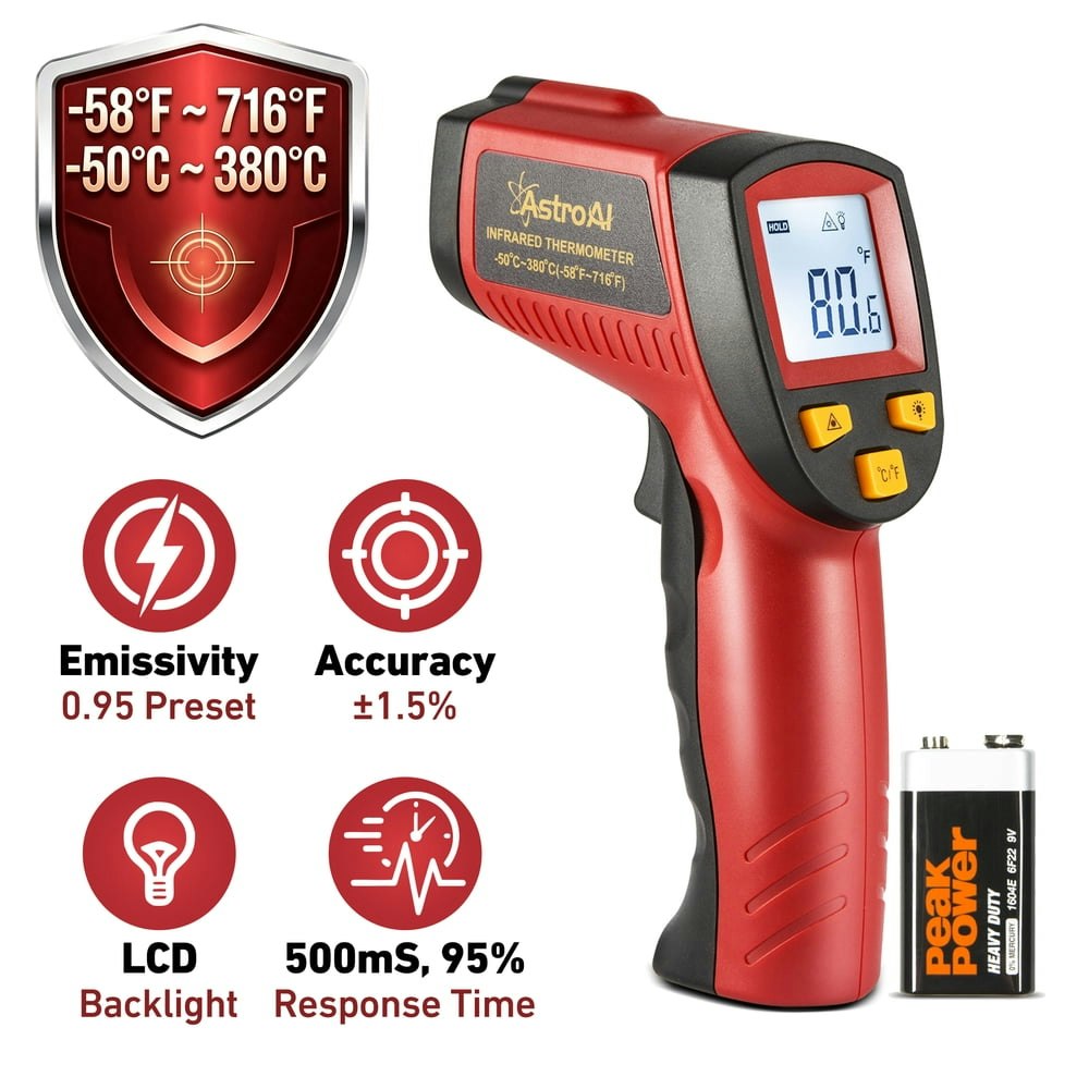 AstroAI 380 Digital Infrared Laser Thermometer: $16.99 AstroAI 380 Digital Infrared Laser Thermometer: $16.99