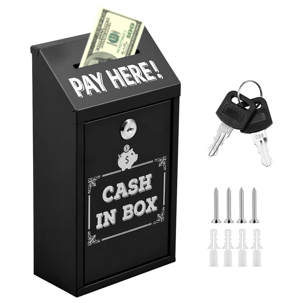 Wall-Mounted Metal Donation and Suggestion Box: $19.99