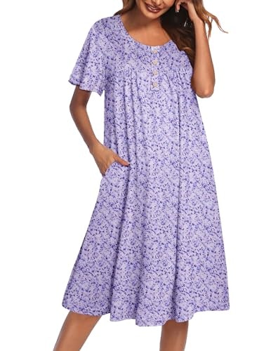 Ekouaer Women's Short Sleeve House Dress: $14.98 Ekouaer Women's Short Sleeve House Dress: $14.98