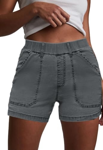 Women's High-Waisted Pull-On Denim Lounge Shorts: $16.99 Women's High-Waisted Pull-On Denim Lounge Shorts: $16.99