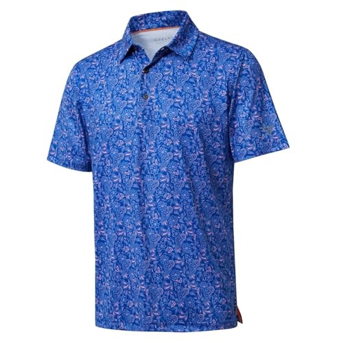Men's Moisture-Wicking Performance Print Polo Shirt: $19.94 Men's Moisture-Wicking Performance Print Polo Shirt: $19.94