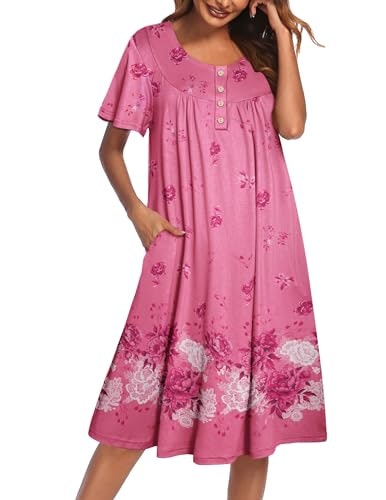 Ekouaer Women's Short Sleeve House Dress: $16.13 Ekouaer Women's Short Sleeve House Dress: $16.13