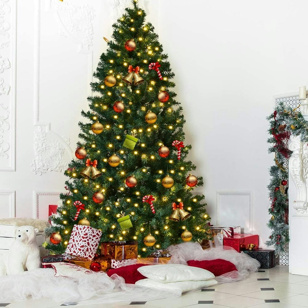 Gymax 7.5-Foot Pre-Lit Hinged Artificial Christmas Tree: $102.99 Gymax 7.5-Foot Pre-Lit Hinged Artificial Christmas Tree: $102.99