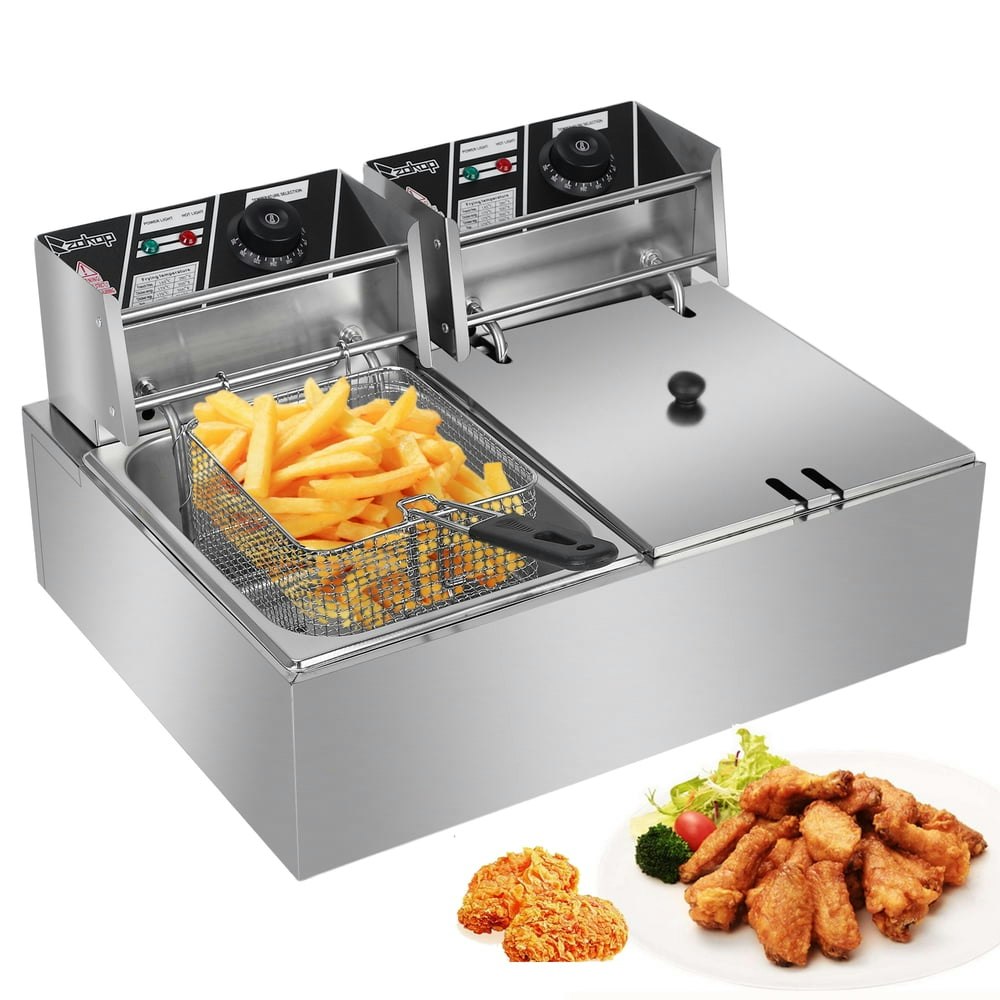 Zimtown 12-Liter 5,000-Watt Dual Tank Electric Countertop Deep Fryer: $51.43 Zimtown 12-Liter 5,000-Watt Dual Tank Electric Countertop Deep Fryer: $51.43