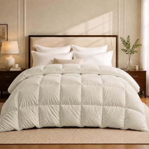 King Size All Season Goose Feather Down Fiber Comforter: $50.99 King Size All Season Goose Feather Down Fiber Comforter: $50.99