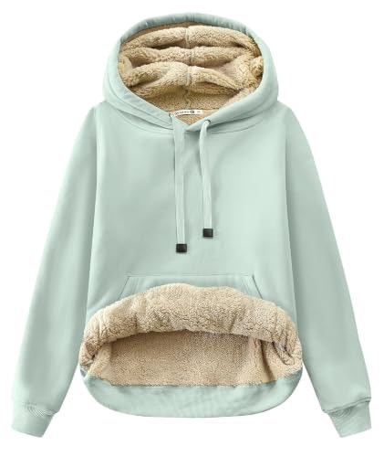 Gesean Women's Sherpa Cotton Pullover Hoodie: $25.49 Gesean Women's Sherpa Cotton Pullover Hoodie: $25.49
