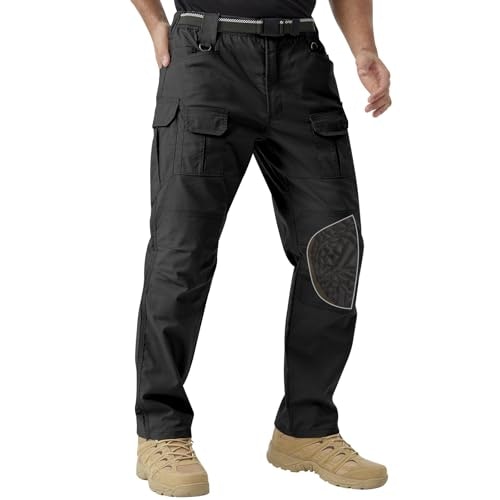PandaVoy Men's Stretch Tactical Work Pants with Knee Pads: $32.99