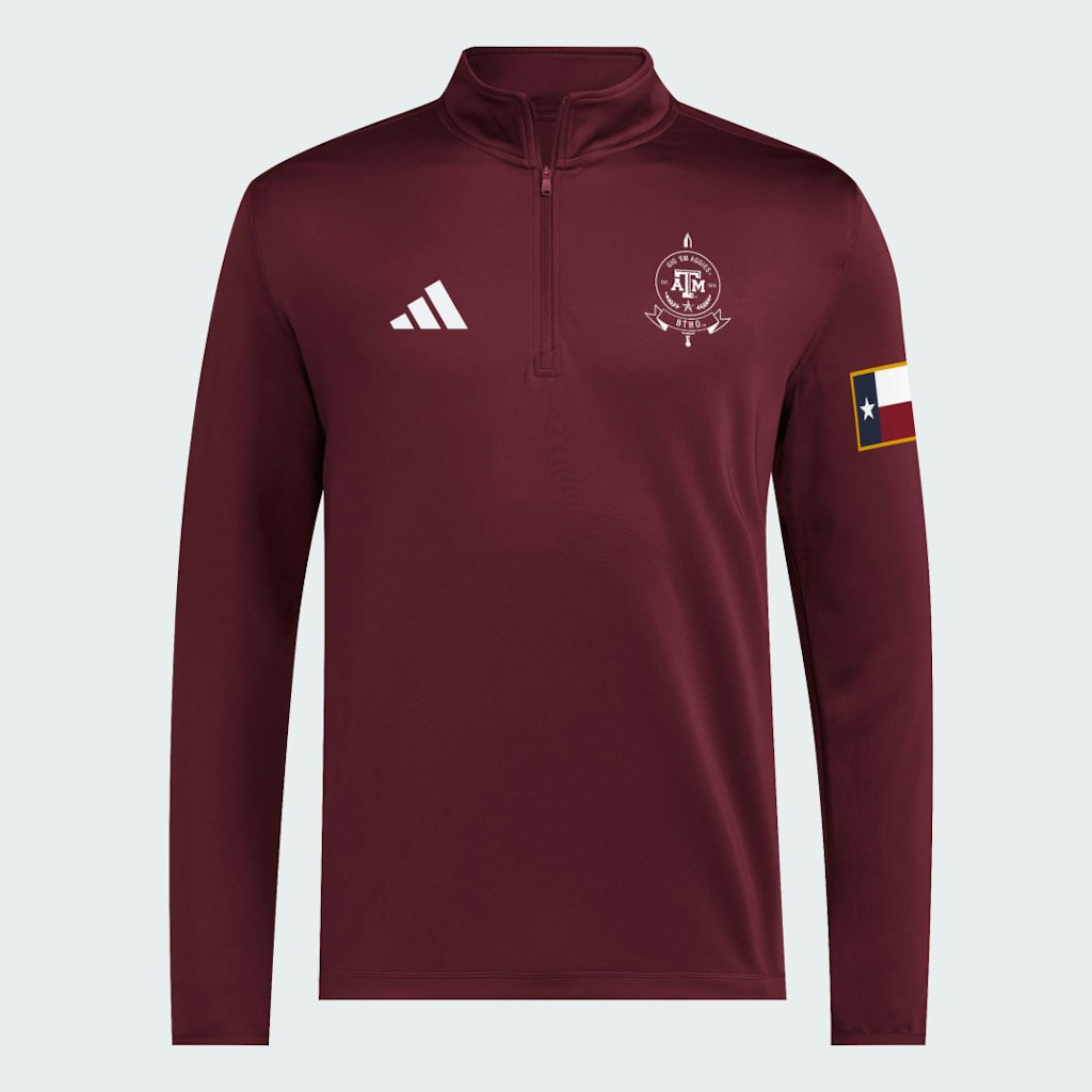 Texas A&M Aggies 3-Stripes Quarter Zip Sweatshirt: $80