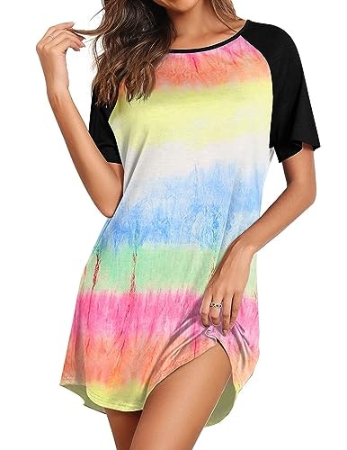 Ekouaer Women's Short Sleeve Sleep Shirt: $12.96 Ekouaer Women's Short Sleeve Sleep Shirt: $12.96
