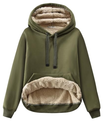 Gesean Women's Fleece Sherpa Pullover Hoodie: $25.49 Gesean Women's Fleece Sherpa Pullover Hoodie: $25.49