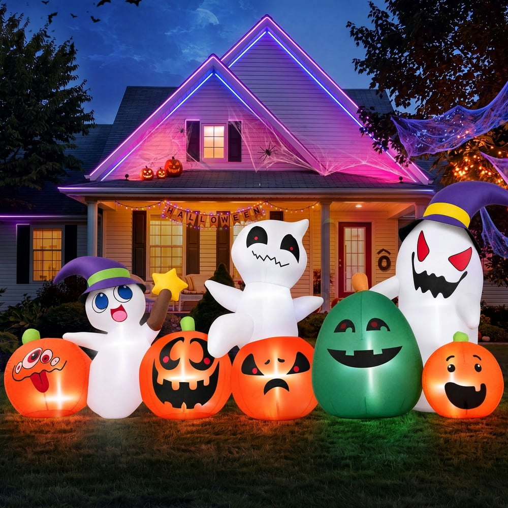 Firstness 7-Foot Halloween Inflatable Pumpkin Ghost with Lights: $48.89 Firstness 7-Foot Halloween Inflatable Pumpkin Ghost with Lights: $48.89