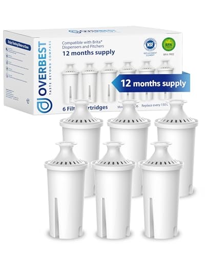 Overbest Pitcher Water Filter Replacement 6-Pack: $16.14 Overbest Pitcher Water Filter Replacement 6-Pack: $16.14