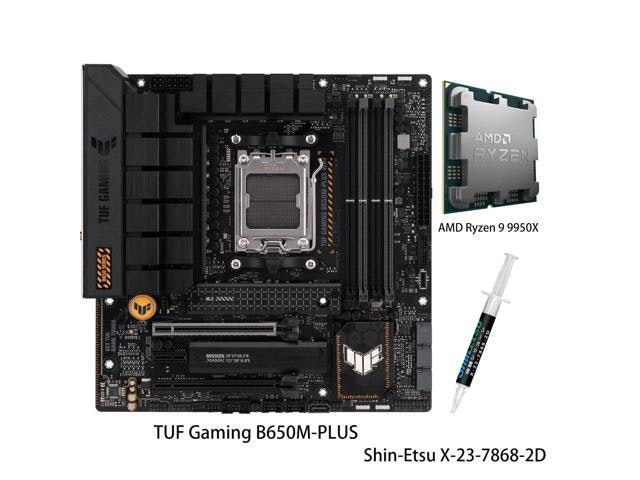 Asus TUF Gaming B650M-PLUS Motherboard and AMD Ryzen 9 9950X CPU Combo: $999.99 Asus TUF Gaming B650M-PLUS Motherboard and AMD Ryzen 9 9950X CPU Combo: $999.99