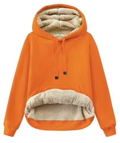 Gesean Women's Sherpa Cotton Pullover Hoodie: $25.49