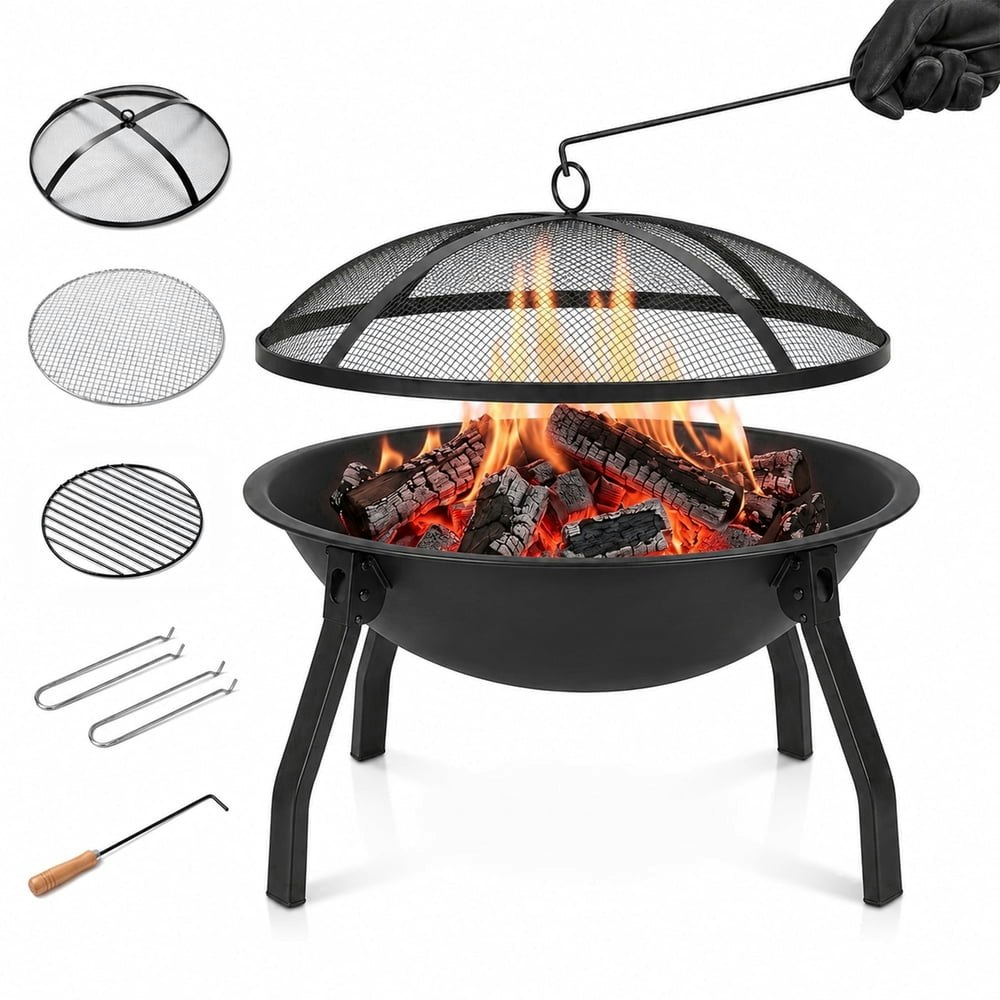 Ohhani Portable Folding Outdoor Fire Pit: $62.99
