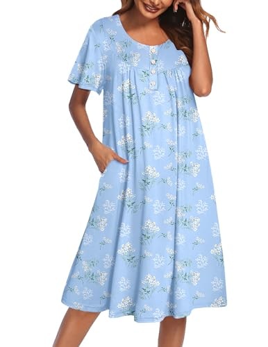 Ekouaer Women's Short Sleeve House Dress: $18.98 Ekouaer Women's Short Sleeve House Dress: $18.98