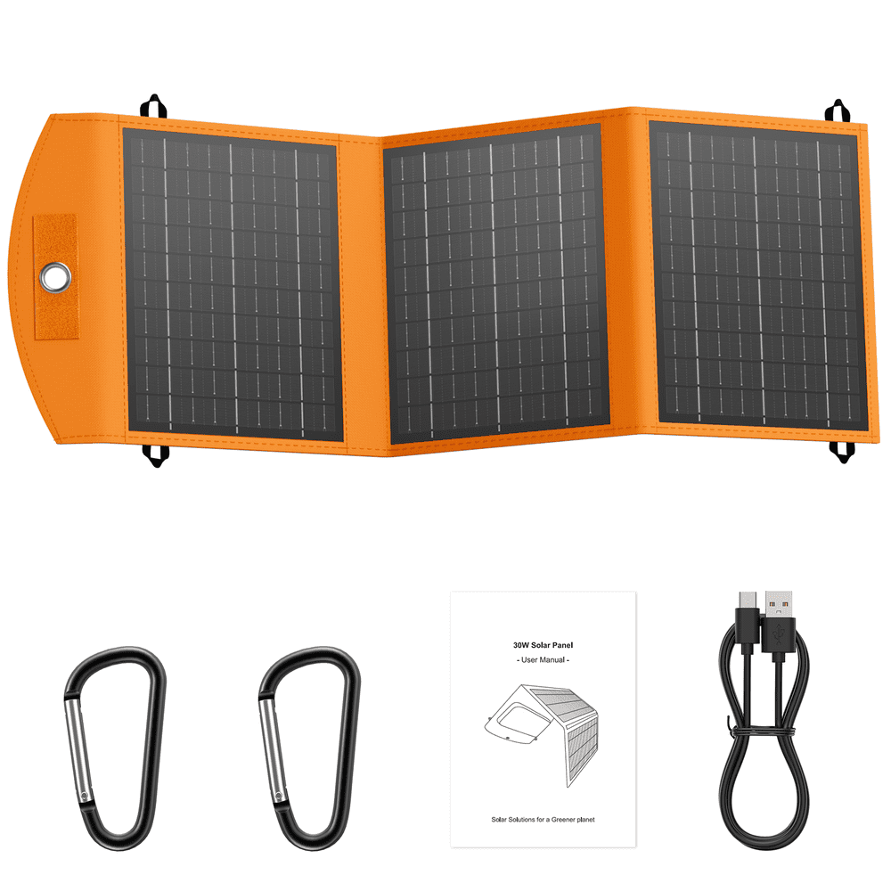 30W Portable Foldable Solar Panel Charger: $29.49 30W Portable Foldable Solar Panel Charger: $29.49
