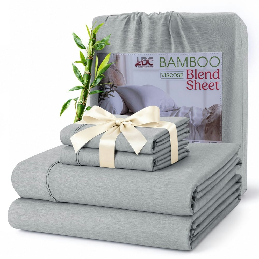 Lux Decor Rayon from Bamboo Blend Queen Sheet 4-Piece Set: $19.95 Lux Decor Rayon from Bamboo Blend Queen Sheet 4-Piece Set: $19.95
