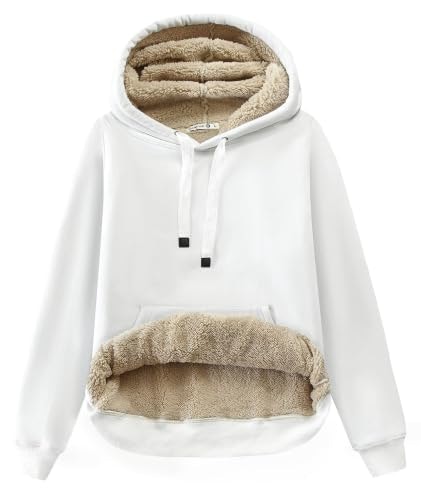 Gesean Women's Sherpa Cotton Fleece Pullover Hoodie: $25.49
